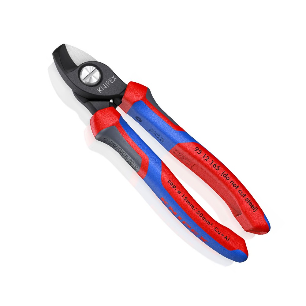 คีมตัดสายไฟ Knipex 95 12 165 SB ด้าม 2 วัสดุ 165 mm