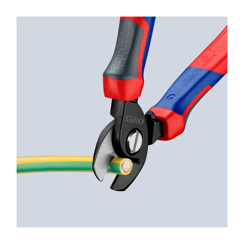 คีมตัดสายไฟ Knipex 95 12 165 SB ด้าม 2 วัสดุ 165 mm