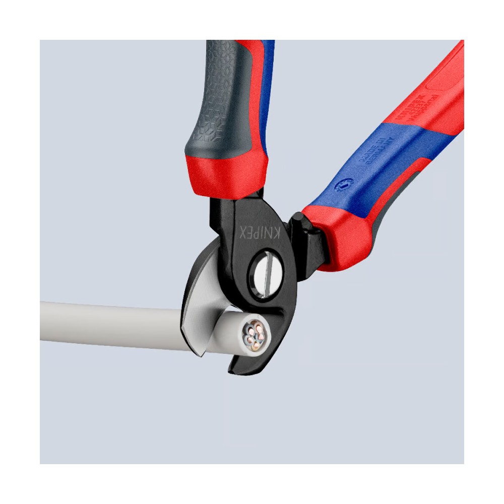 คีมตัดสายไฟ Knipex 95 12 165 SB ด้าม 2 วัสดุ 165 mm