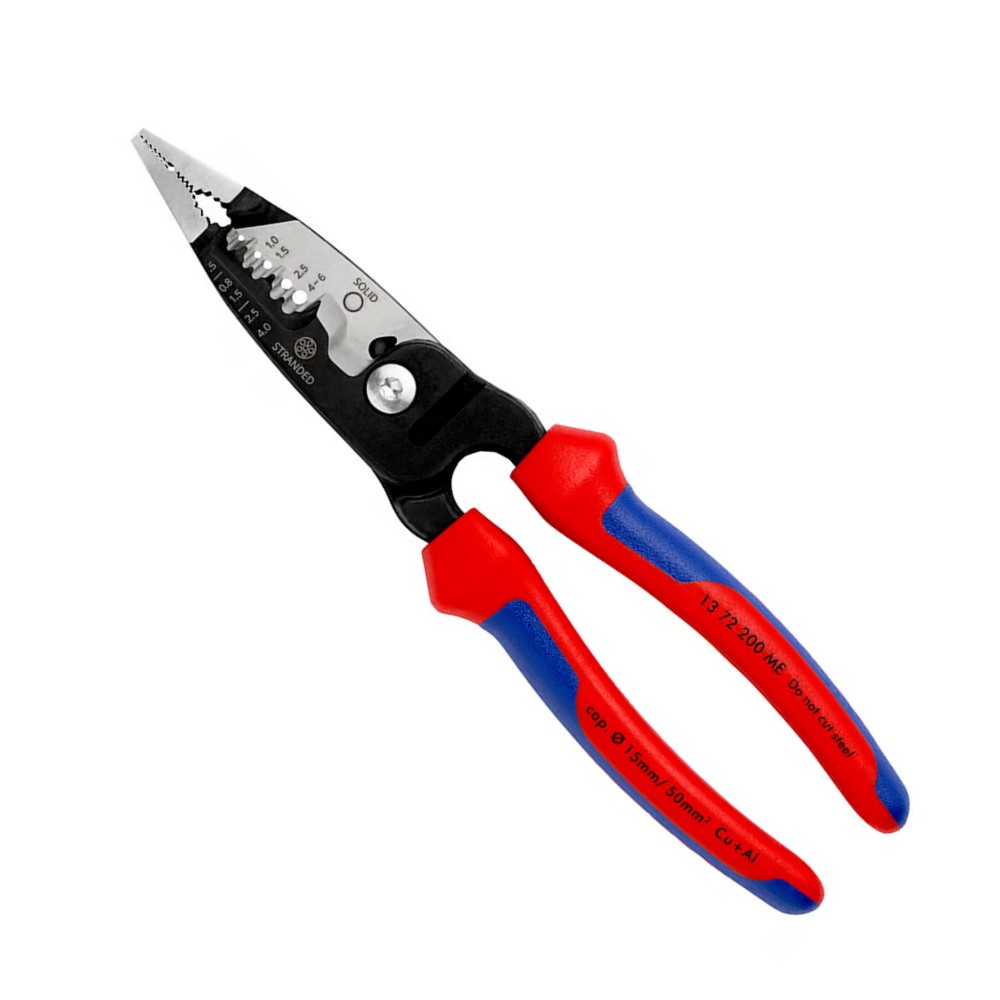 คีมคีมปากจิ้งจก Knipex 13 72 200 ME SB ช่างไฟปากผสม WireStripper 200 mm