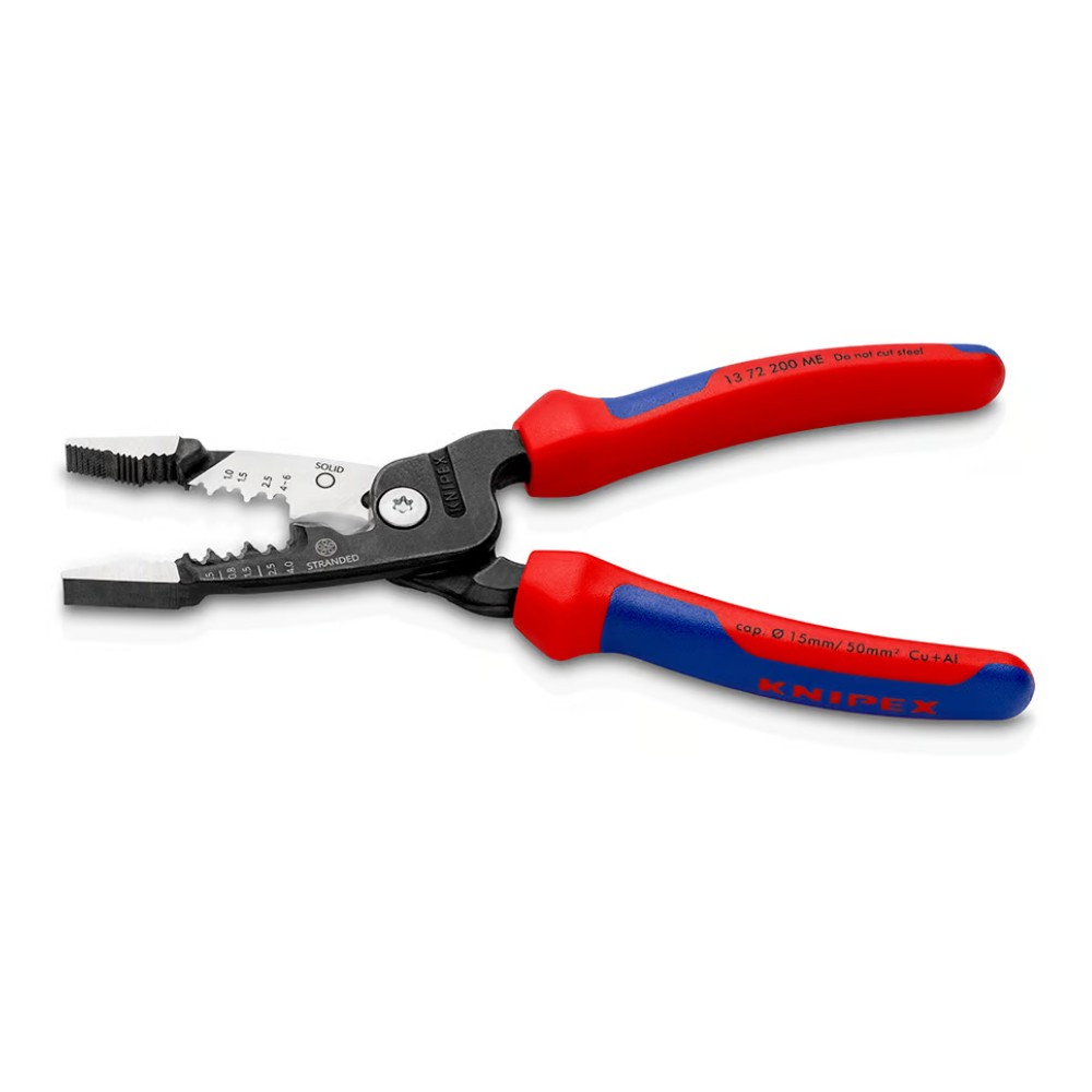 คีมคีมปากจิ้งจก Knipex 13 72 200 ME SB ช่างไฟปากผสม WireStripper 200 mm