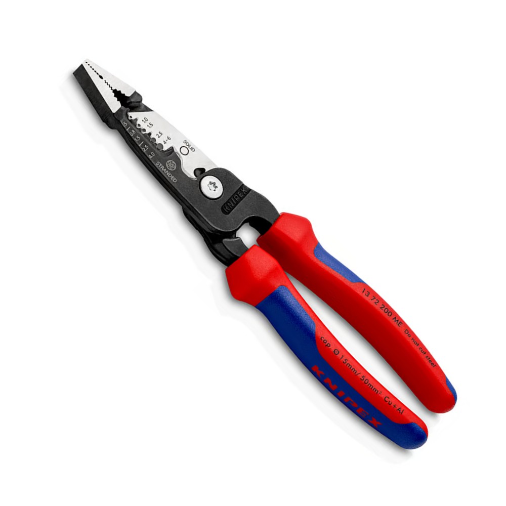 คีมคีมปากจิ้งจก Knipex 13 72 200 ME SB ช่างไฟปากผสม WireStripper 200 mm