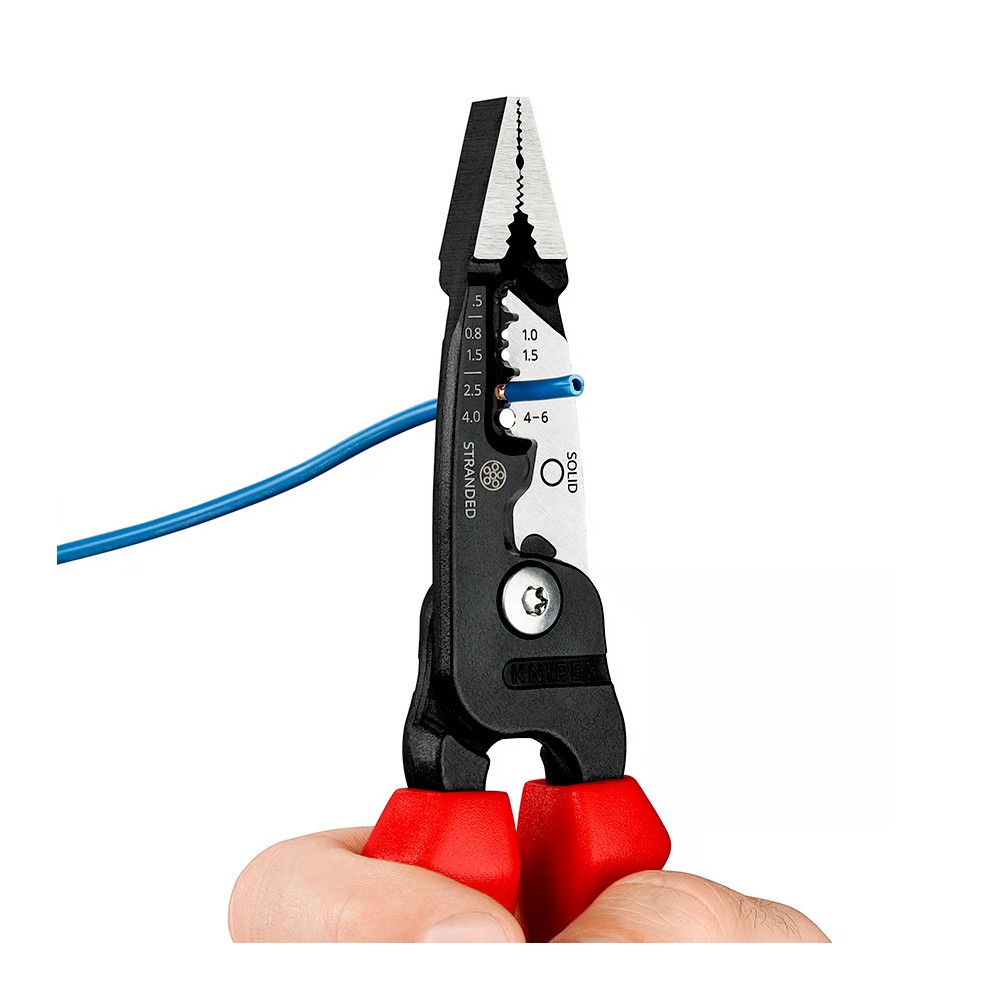 คีมคีมปากจิ้งจก Knipex 13 72 200 ME SB ช่างไฟปากผสม WireStripper 200 mm