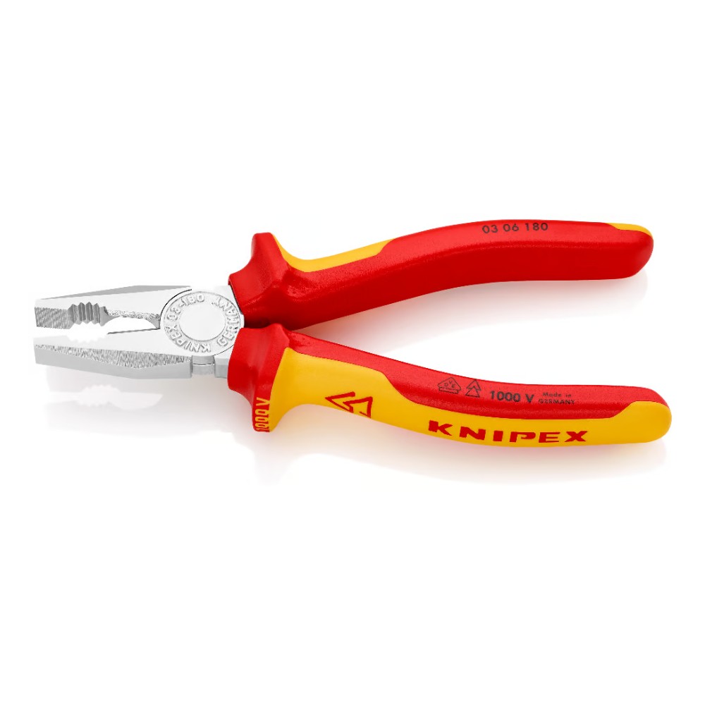 คีมคีมปากจิ้งจก Knipex 03 06 180 SB ปากผสม Combination Pliers 180 mm
