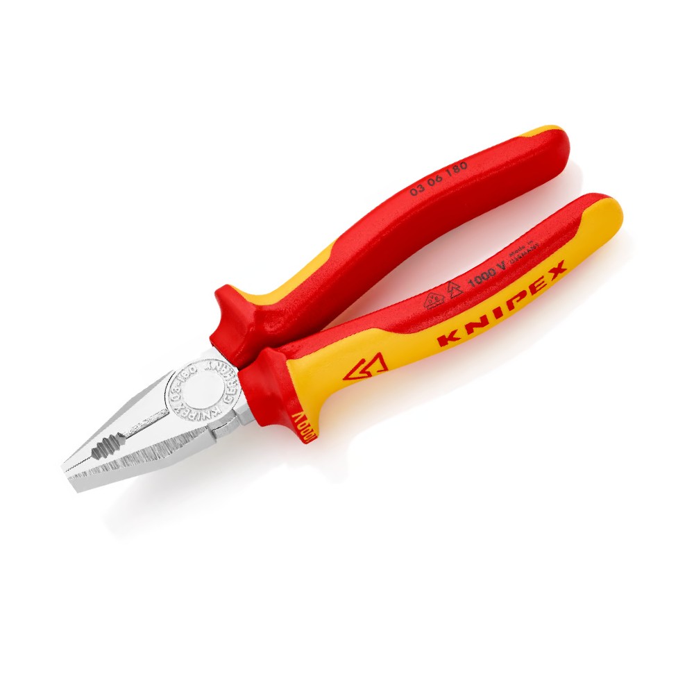 คีมคีมปากจิ้งจก Knipex 03 06 180 SB ปากผสม Combination Pliers 180 mm