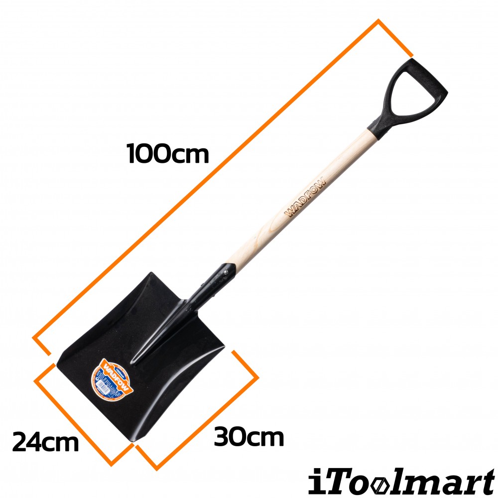 พลั่วเหล็ก ด้ามไม้ WADFOW 1000mm WSE1317