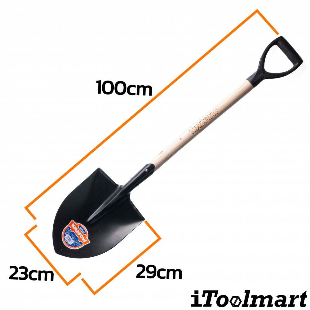 พลั่วเหล็ก ด้ามไม้ WADFOW 1000mm WSE1327