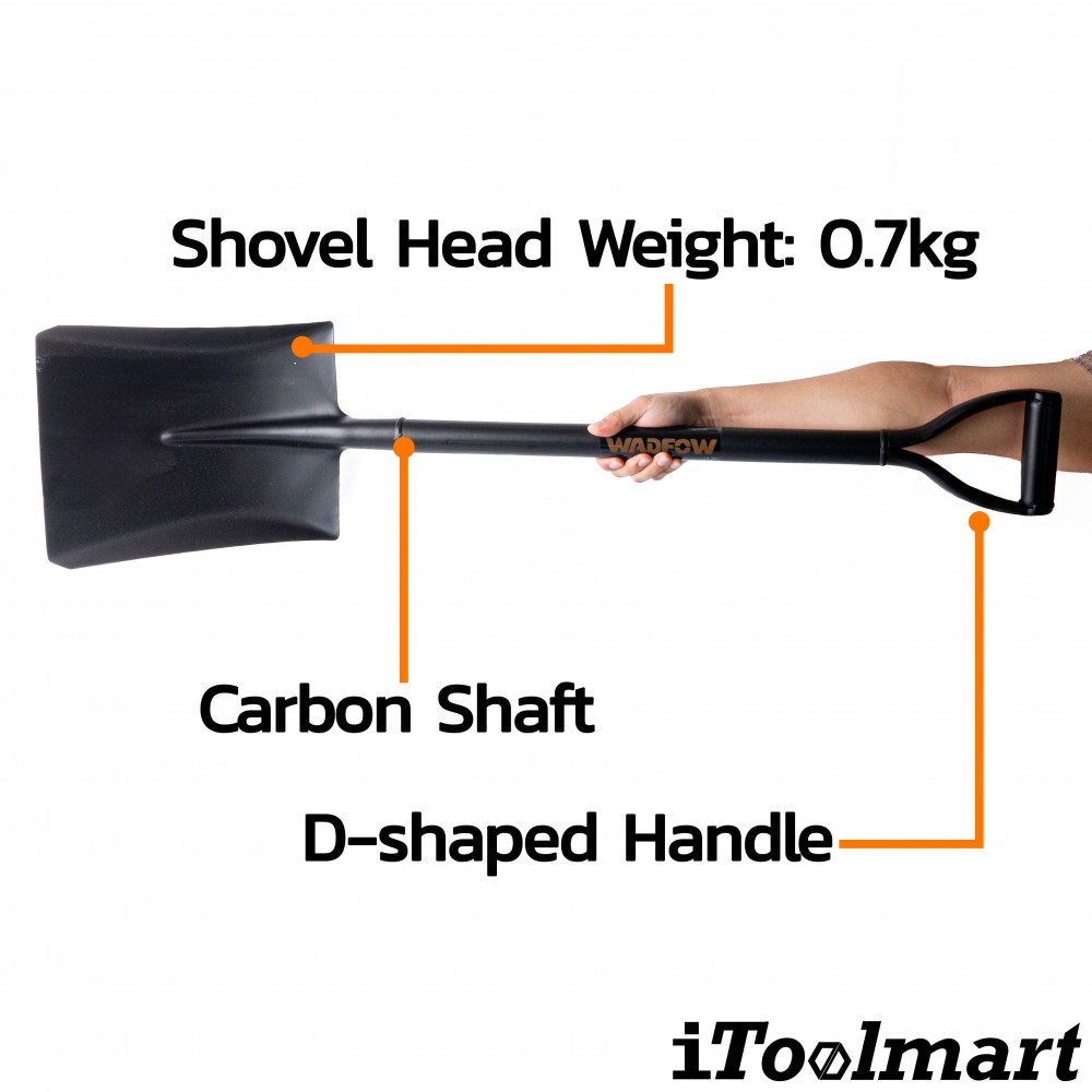 พลั่วเหล็ก ด้ามเหล็ก WADFOW 1000mm WSE3314