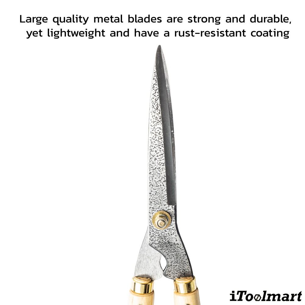 กรรไกรตัดแต่งพุ่มไม้ Dokan No 0128 Hedge Shears ด้ามไม้โอ๊ค