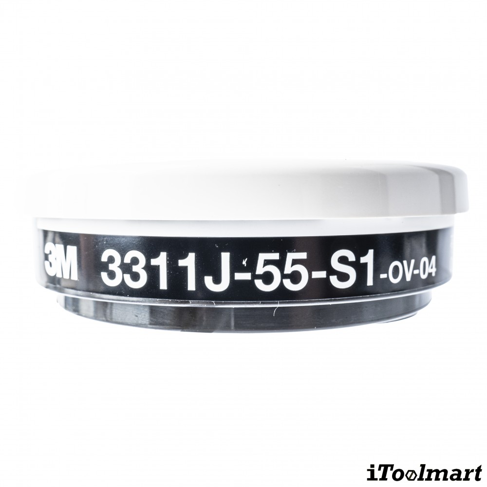 ตลับกรอง 3M 3311J 55 ตลับกรองไอระเหยสารตัวทำละลายพร้อมแผ่นกรองฝุ่น ละออง 7010612849
