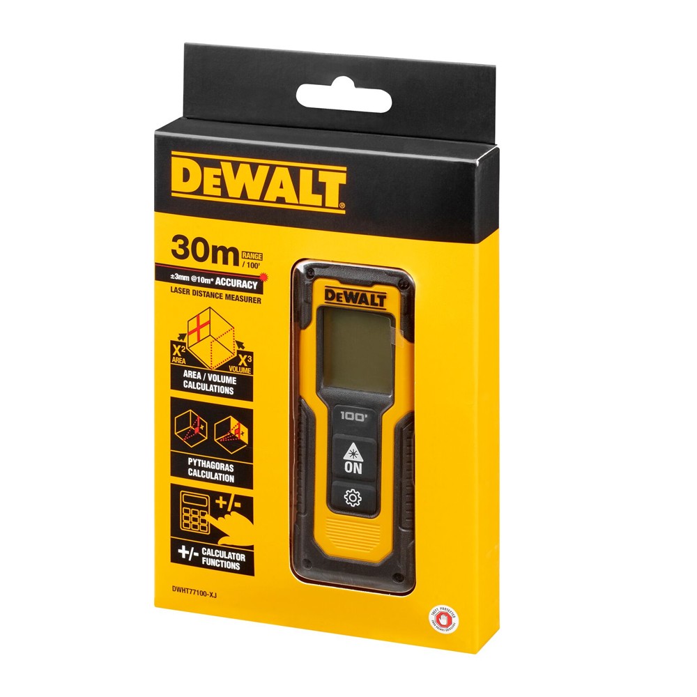 เลเซอร์วัดระยะ Dewalt DWHT77100 XJ ระยะการวัดสูงสุด 30 เมตร