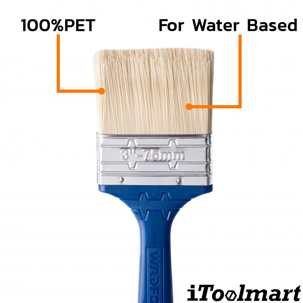 แปรงทาสี WADFOW WPB4903 ด้ามพลาสติก สำหรับสีน้ำ ขนาด 75 มม   3 นิ้ว 