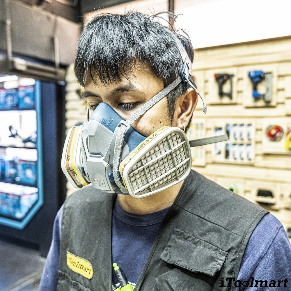 ตลับกรอง 3M 6057 ตลับกรองไอระเหยสารตัวทำละลายและกรดแก๊ส  A1B1E1  2ชิ้น 
