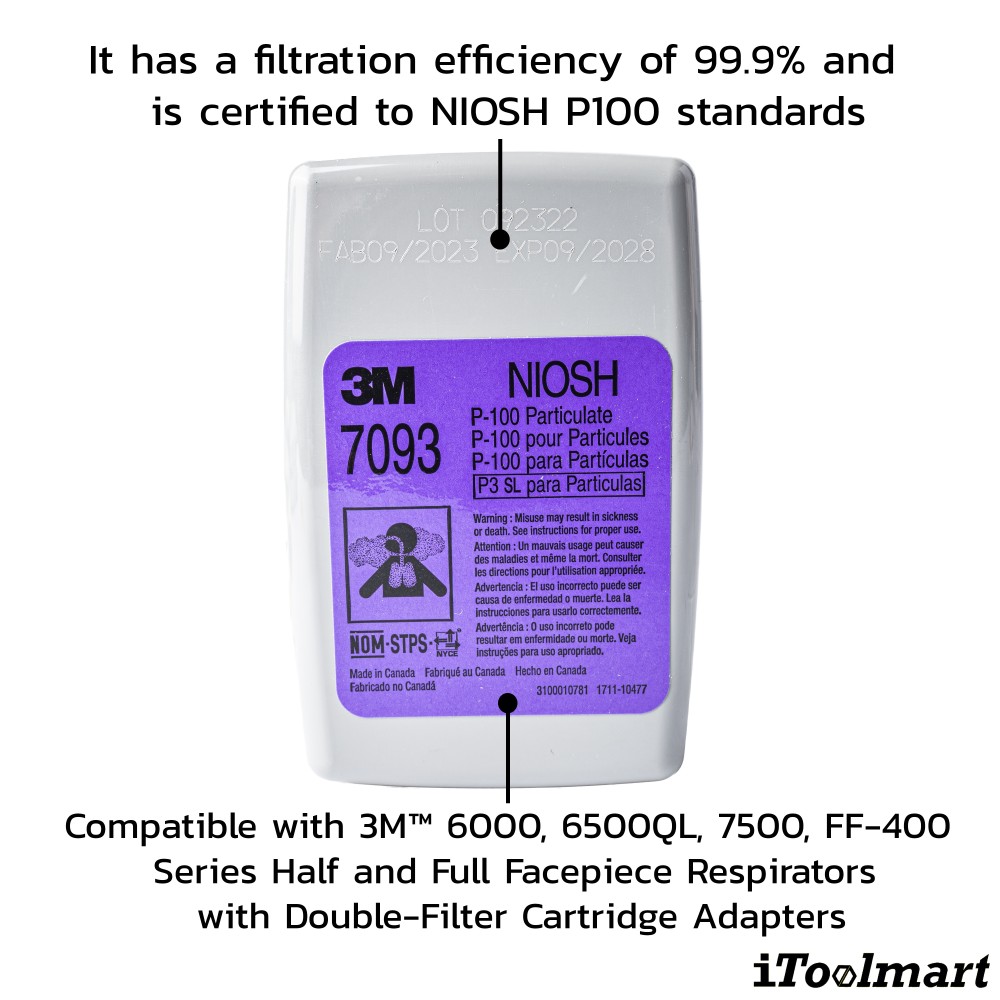 ตลับกรอง 3M 7093 ตลับกรองอนุภาค  อนุภาค P100  2ชิ้น 