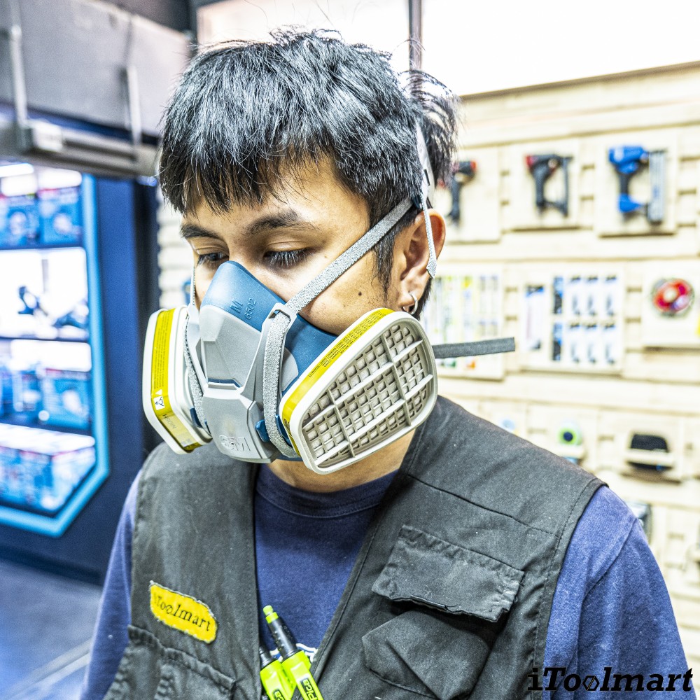 หน้ากากกันสารเคมี 3M 6502QL หน้ากากครึ่งหน้าชนิดไส้กรองคู่ ขนาดกลาง  เฉพาะหน้ากาก 7000128239