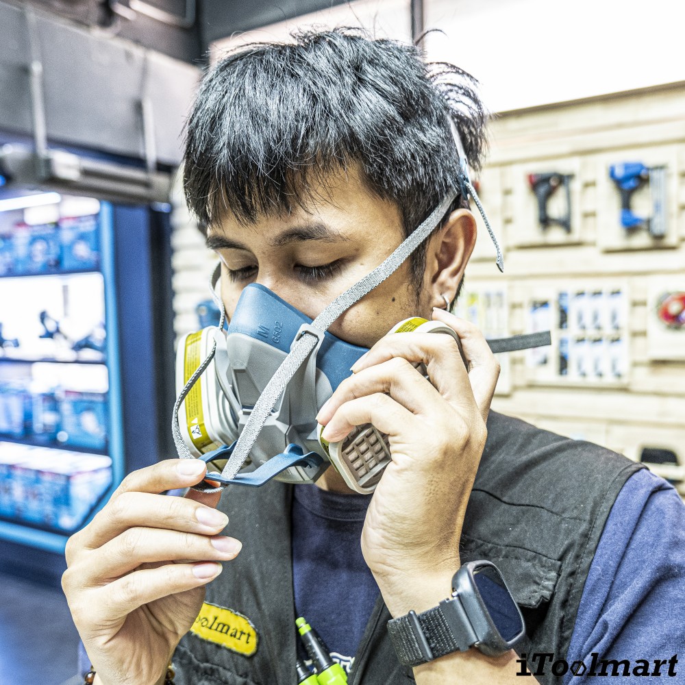 หน้ากากกันสารเคมี 3M 6502QL หน้ากากครึ่งหน้าชนิดไส้กรองคู่ ขนาดกลาง  เฉพาะหน้ากาก 7000128239