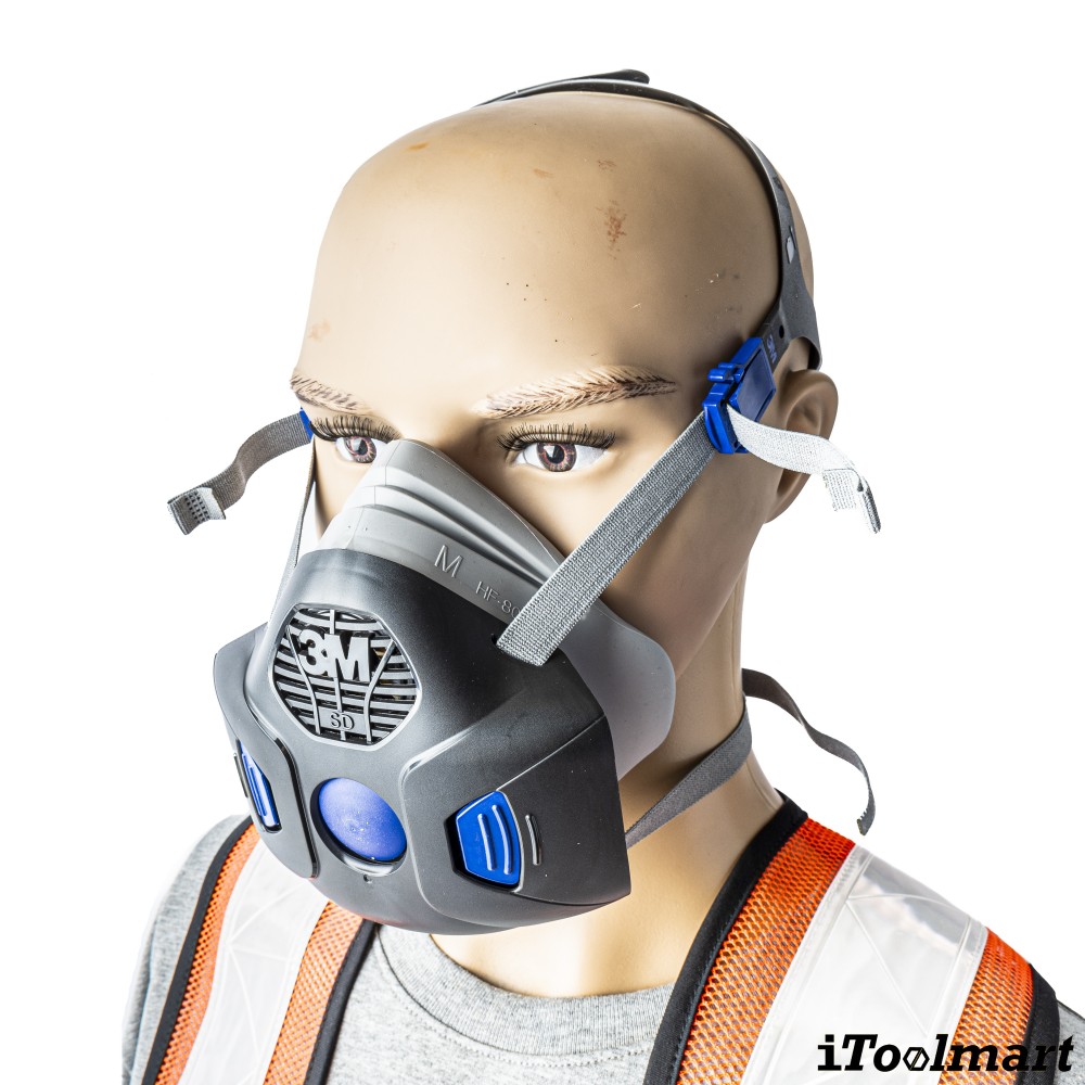 หน้ากากกันสารเคมี 3M HF 802SD หน้ากากไส้กรองคู่พร้อมลำโพงขนาดจิ๋ว ขนาดกลาง