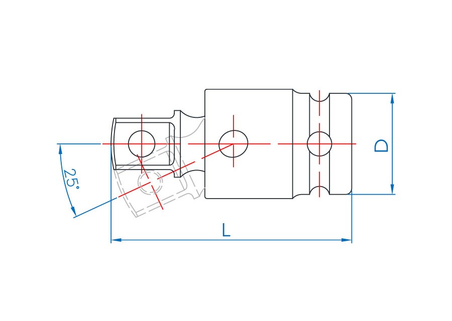 ข้ออ่อนลม KINGTONY 4796P Universal joint&nbsp;ขนาด 1/2 นิ้ว