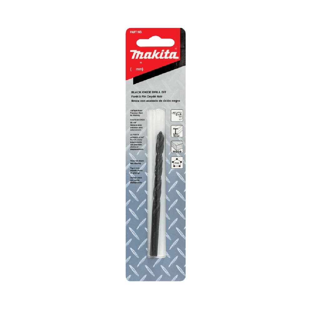 ดอกสว่านเจาะเหล็ก MAKITA D60028 HSSG ชุบดำ ขนาด 1564x378 นิ้ว