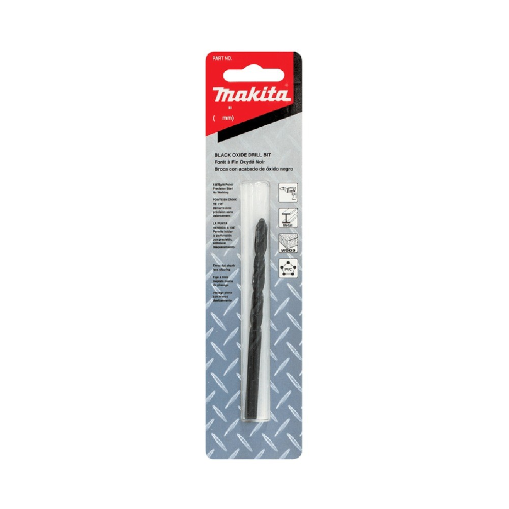 ดอกสว่านเจาะเหล็ก MAKITA  D60012 HSSG ชุบดำ ขนาด 732x334 นิ้ว
