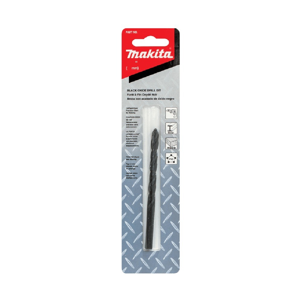 ดอกสว่านเจาะเหล็ก MAKITA D60078 HSSG ชุบดำ ขนาด 516x412 นิ้ว