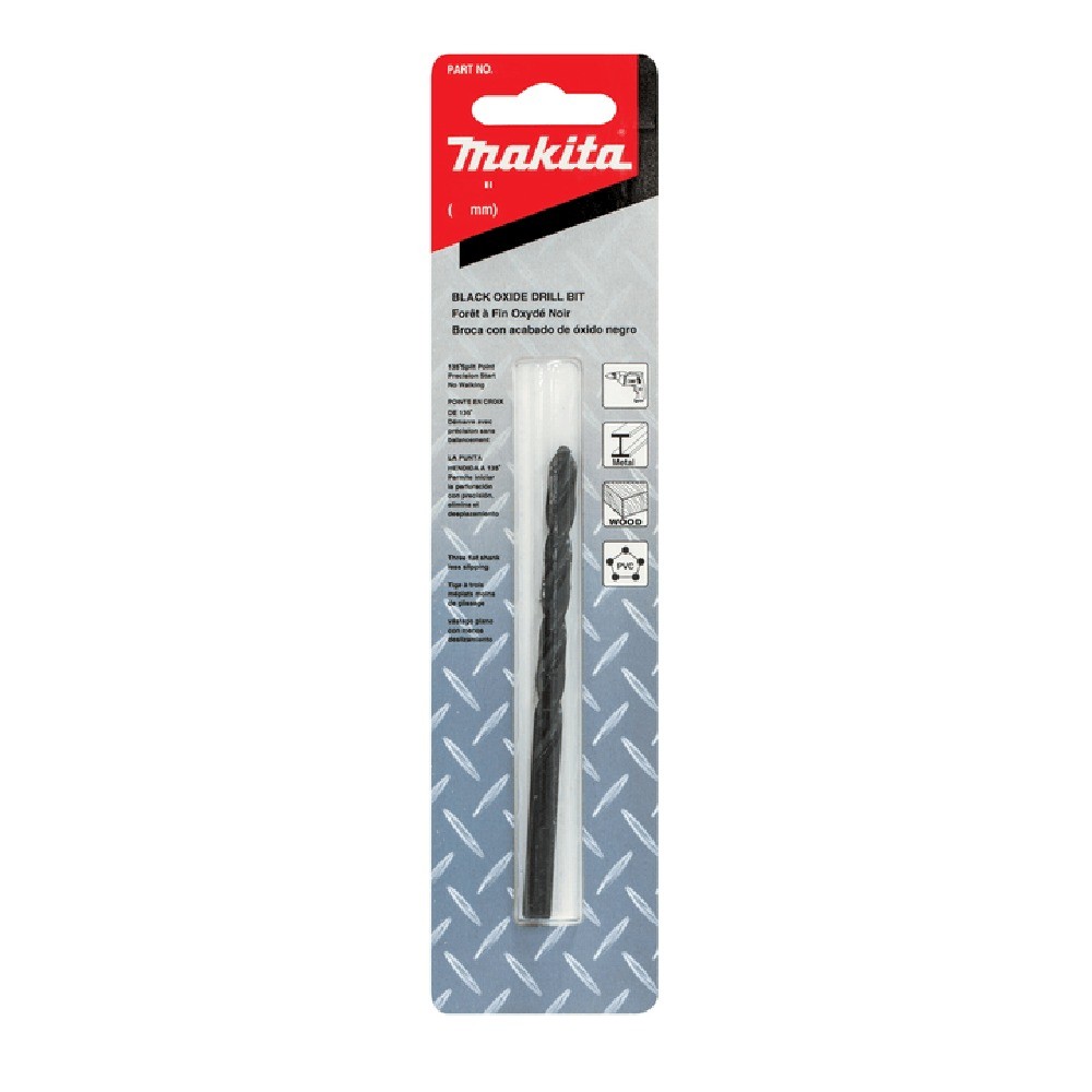 ดอกสว่านเจาะเหล็ก MAKITA D60062 HSSG ชุบดำ ขนาด 1964x438 นิ้ว