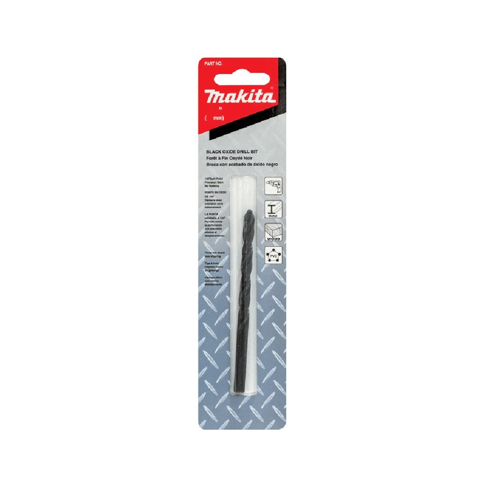 ดอกสว่านเจาะเหล็ก  MAKITA  D59994  HSSG ชุบดำ ขนาด 316″x312″ นิ้ว