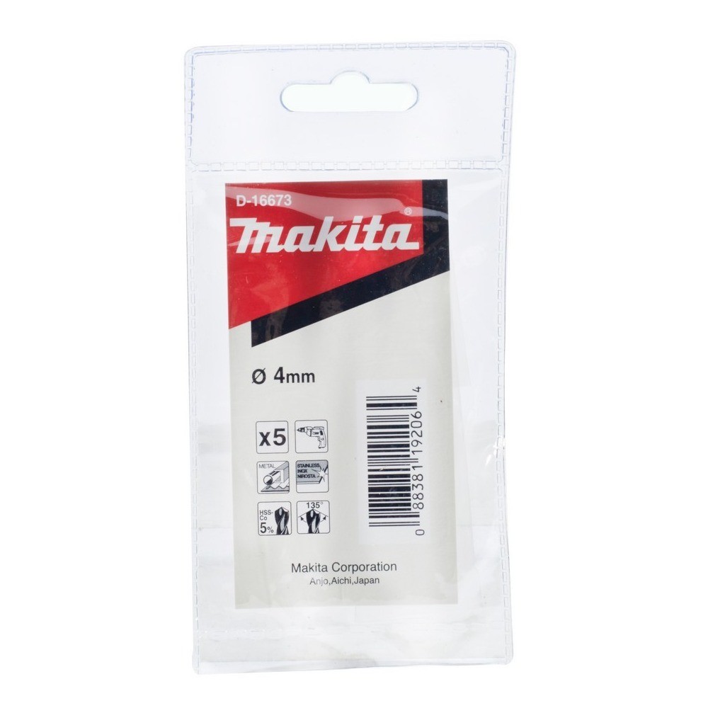 ดอกสว่านเจาะเหล็ก MAKITA D16673 HSSCo ขนาด 400x75mm  5 ชิ้น 