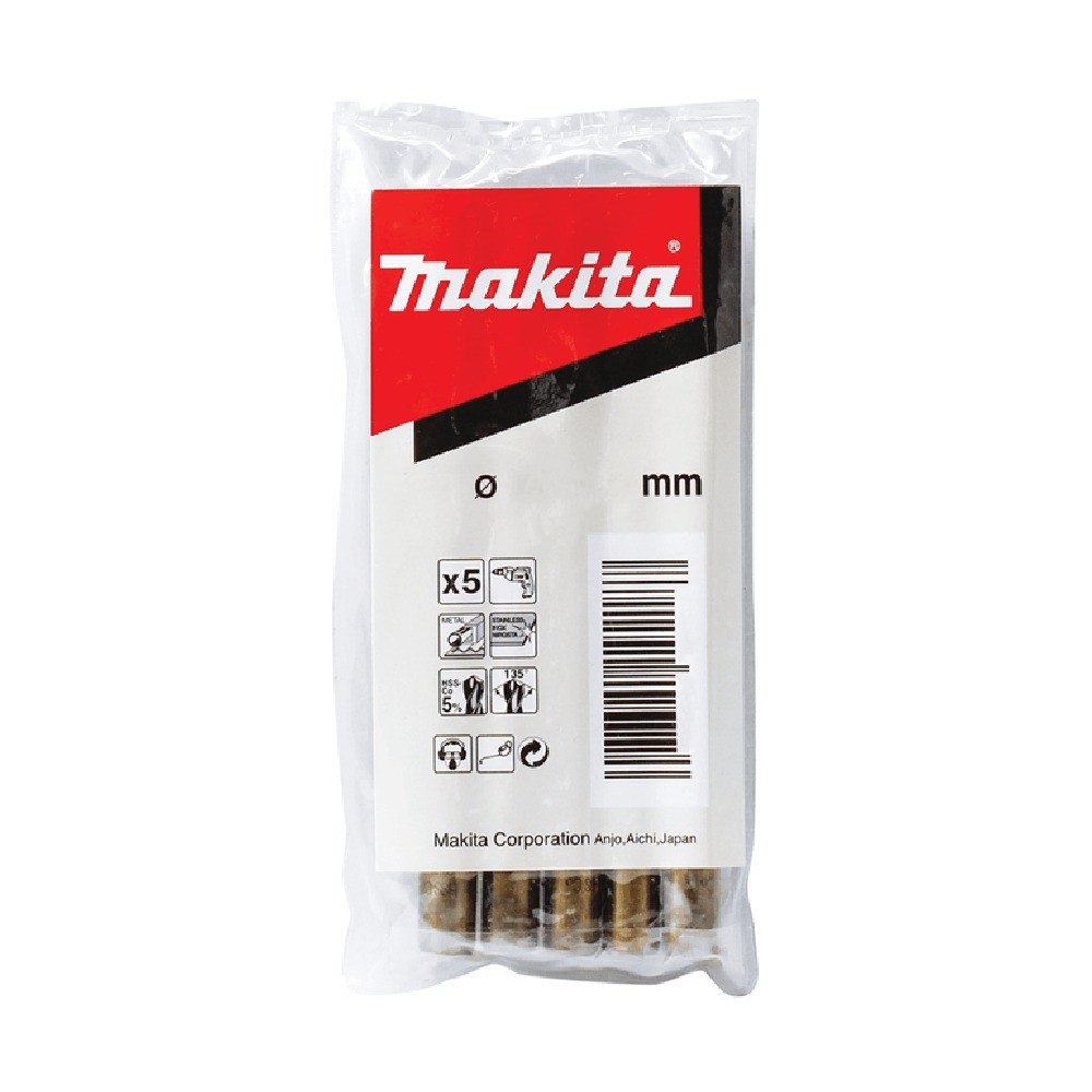 ดอกสว่านเจาะเหล็ก MAKITA D46632 HSSCo ขนาด 330×65 mm 5 ชิ้น 