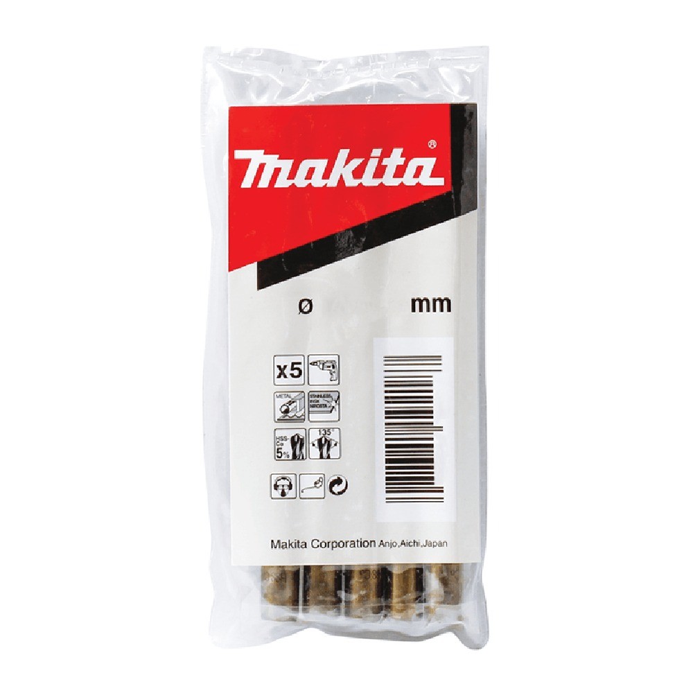 ดอกสว่านเจาะเหล็ก MAKITA D16639 HSSCo ขนาด 250x57mm 5 ชิ้น 