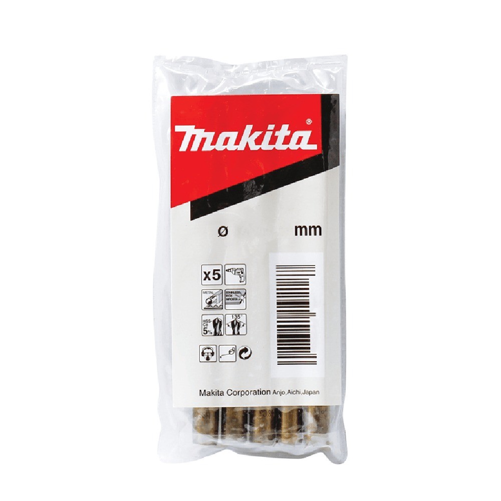 ดอกสว่านเจาะเหล็ก  MAKITA  D16841  HSSCo ขนาด 125x151mm 5 ชิ้น 