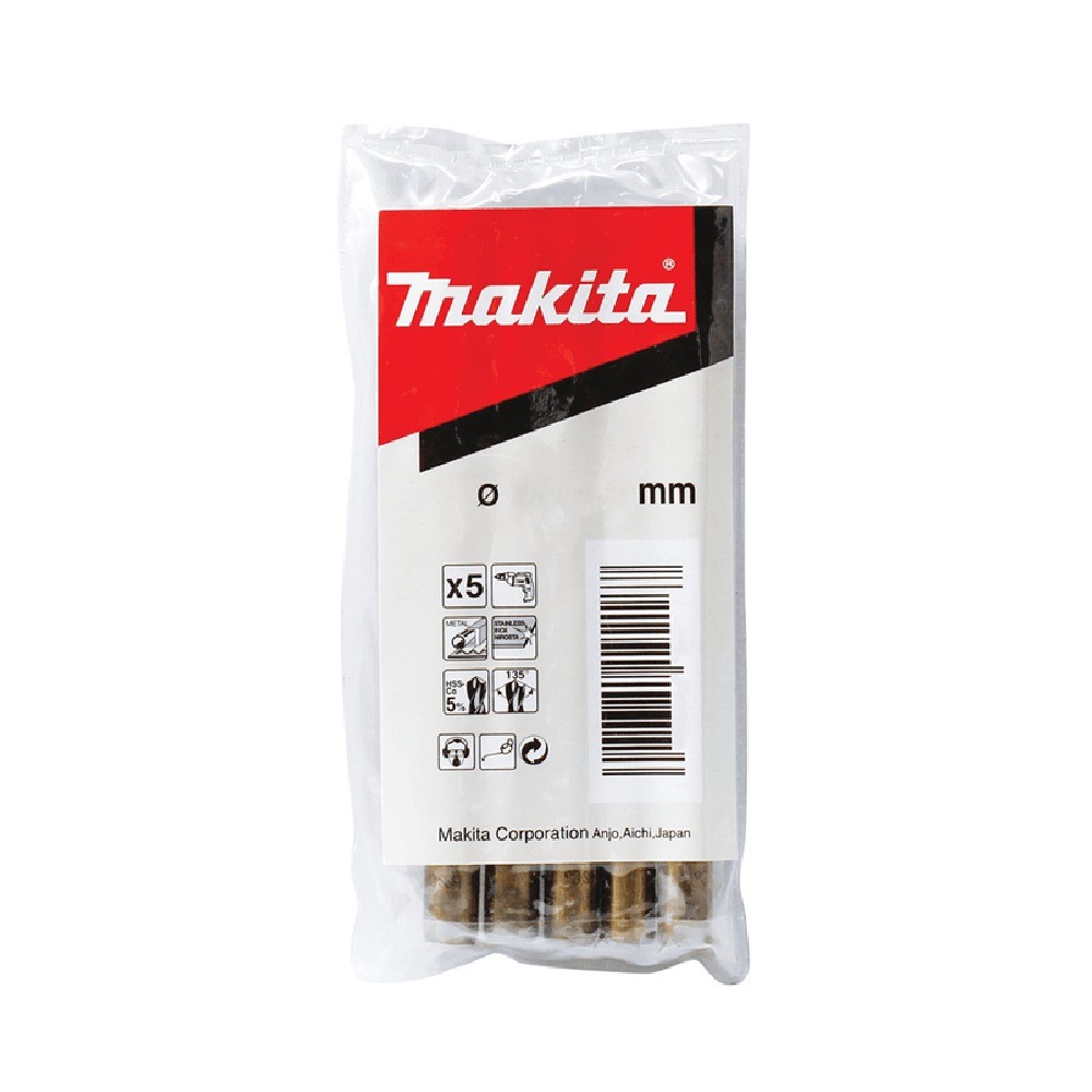 ดอกสว่านเจาะเหล็ก  MAKITA  D16798  HSSCo ขนาด 100x133mm 5 ชิ้น 