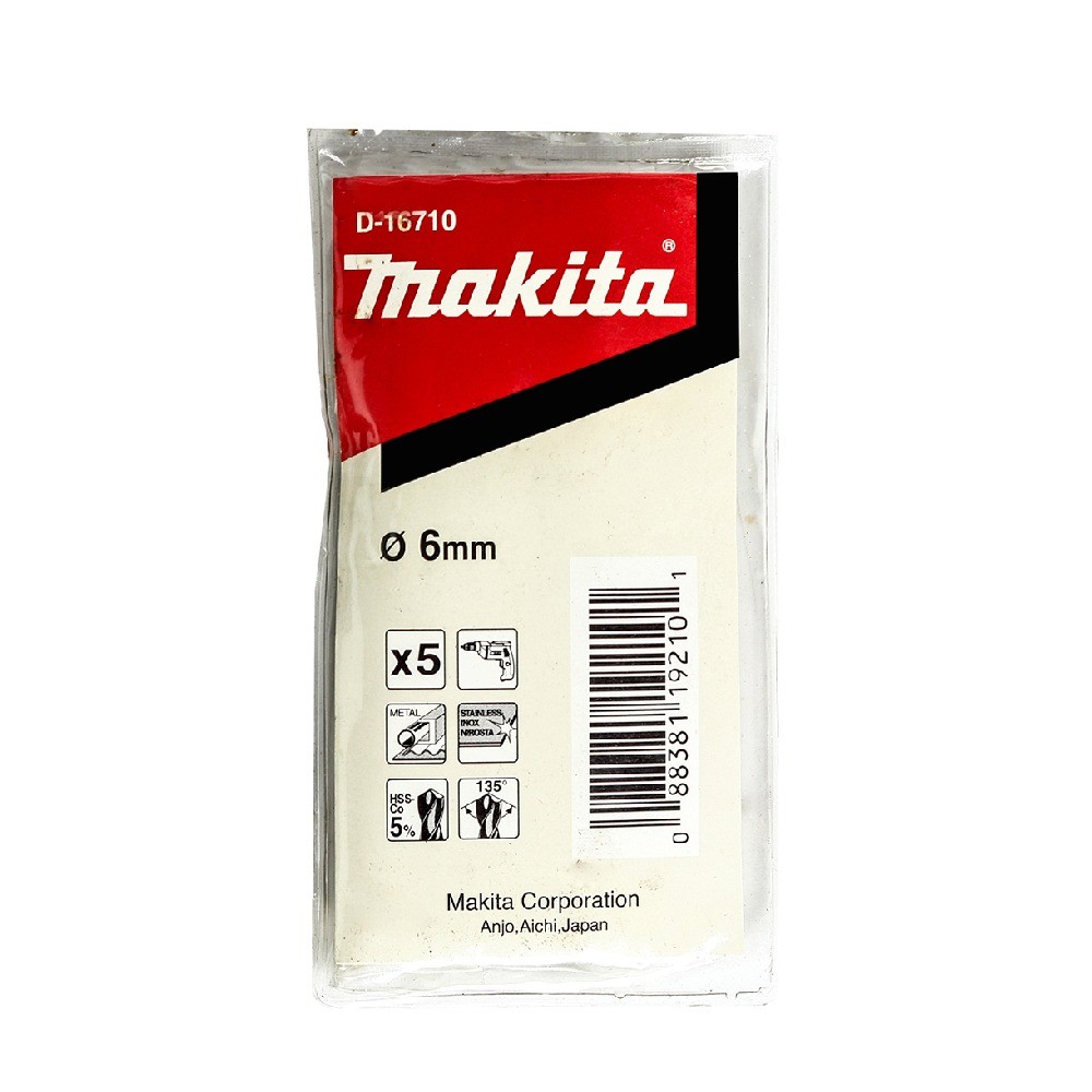 ดอกสว่านเจาะเหล็ก  MAKITA  D16710  HSSCo ขนาด 600x93mm 5 ชิ้น 