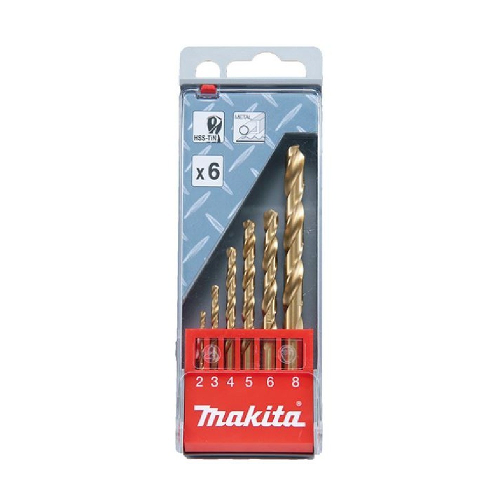 ชุดดอกสว่านเจาะเหล็ก MAKITA  D44183 สีทอง  HSSTIN ขนาด 28mm6ดอกชุด 