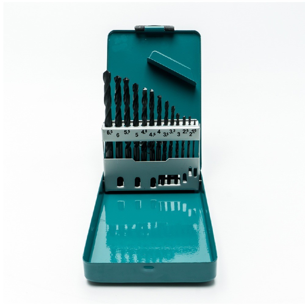 ชุดดอกสว่านเจาะเหล็ก MAKITA  D54106  HSSR สีดำ Metal Case Box 13ดอกชุด ขนาด 1565mm 