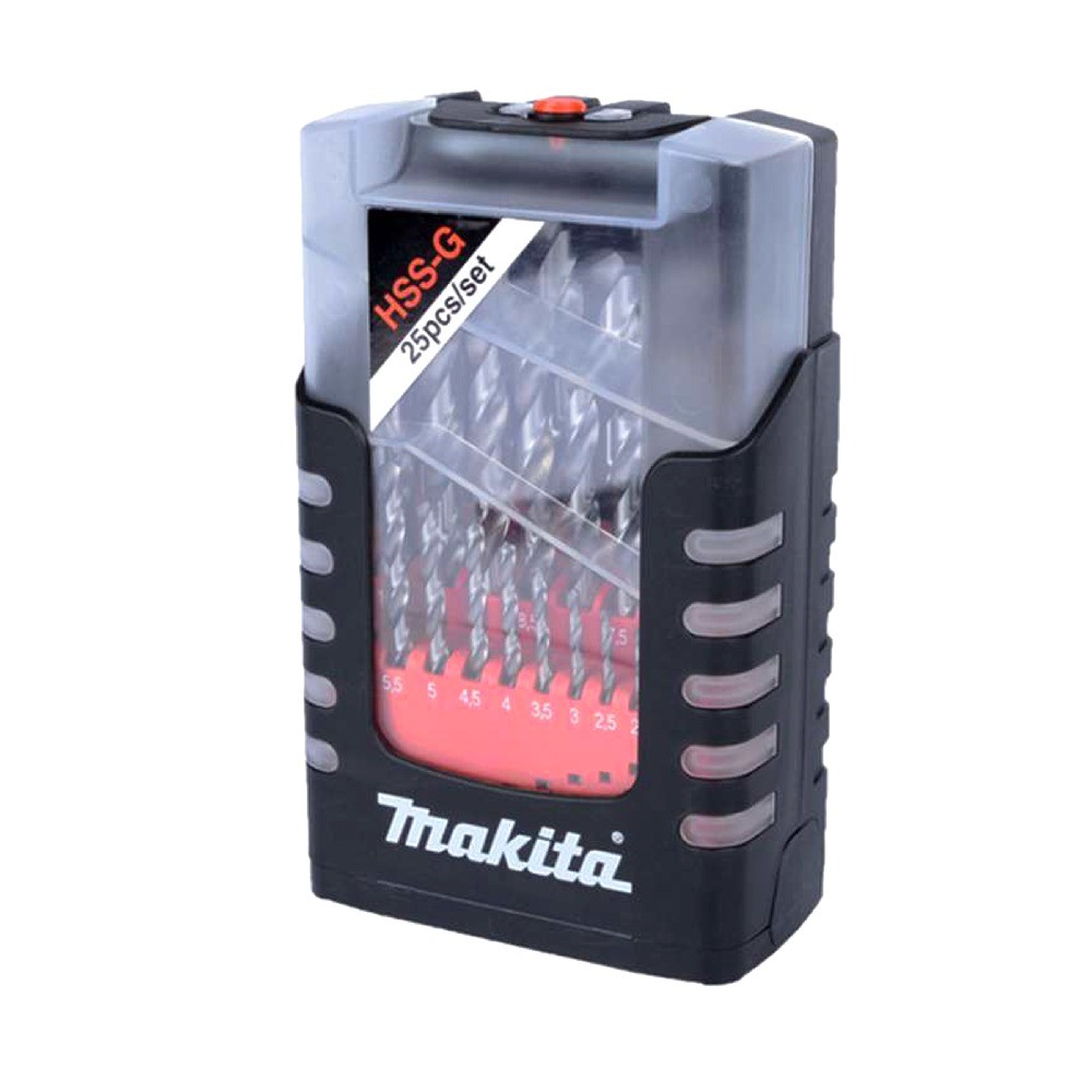 ชุดดอกสว่านเจาะเหล็ก MAKITA   D50457  สีเงิน  HSSG ขนาด 10130mm25ดอกSet 