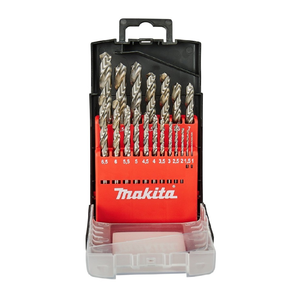 ชุดดอกสว่านเจาะเหล็ก MAKITA  D29941  สีเงิน  HSSG ขนาด 110mm19ดอกชุด 