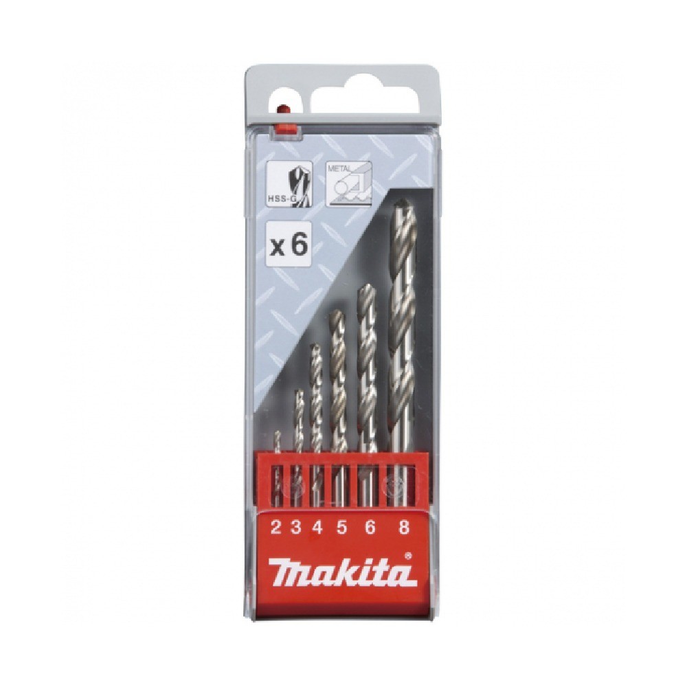 ชุดดอกสว่านเจาะเหล็ก MAKITA   D57196  สีเงิน HSSG ขนาด 28mm6ดอกชุด  