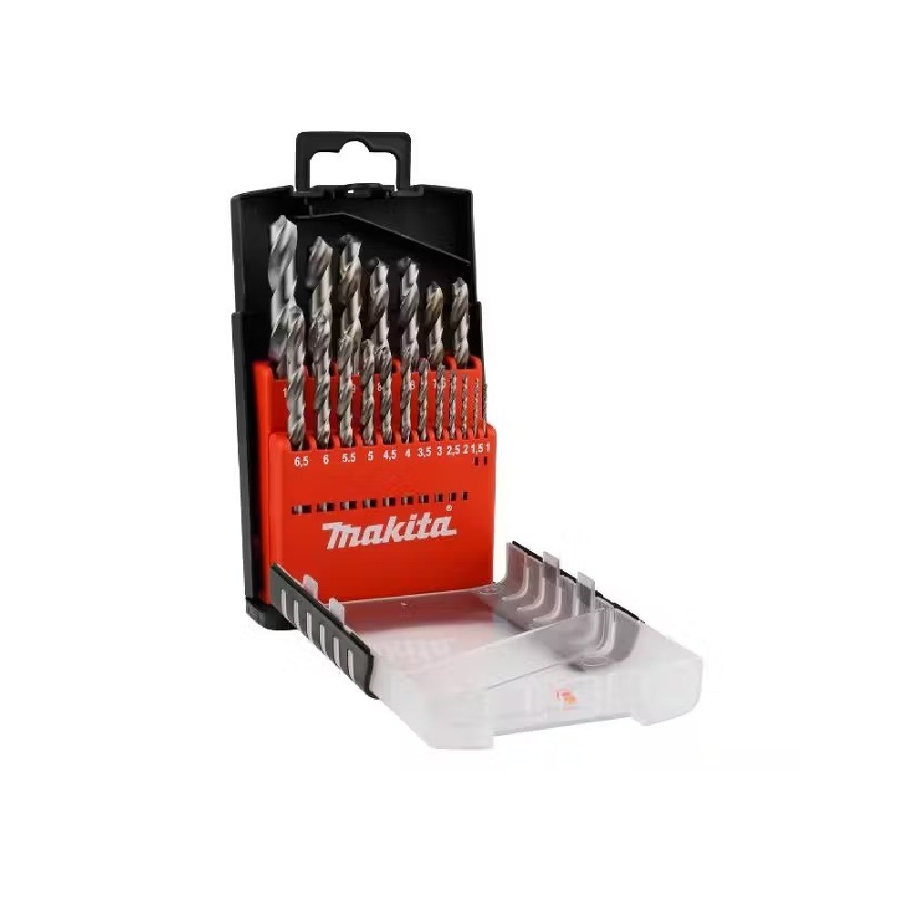 ชุดดอกสว่านเจาะเหล็ก MAKITA D50740 สีเงิน HSSG ขนาด 110mm 19ดอกชุด 