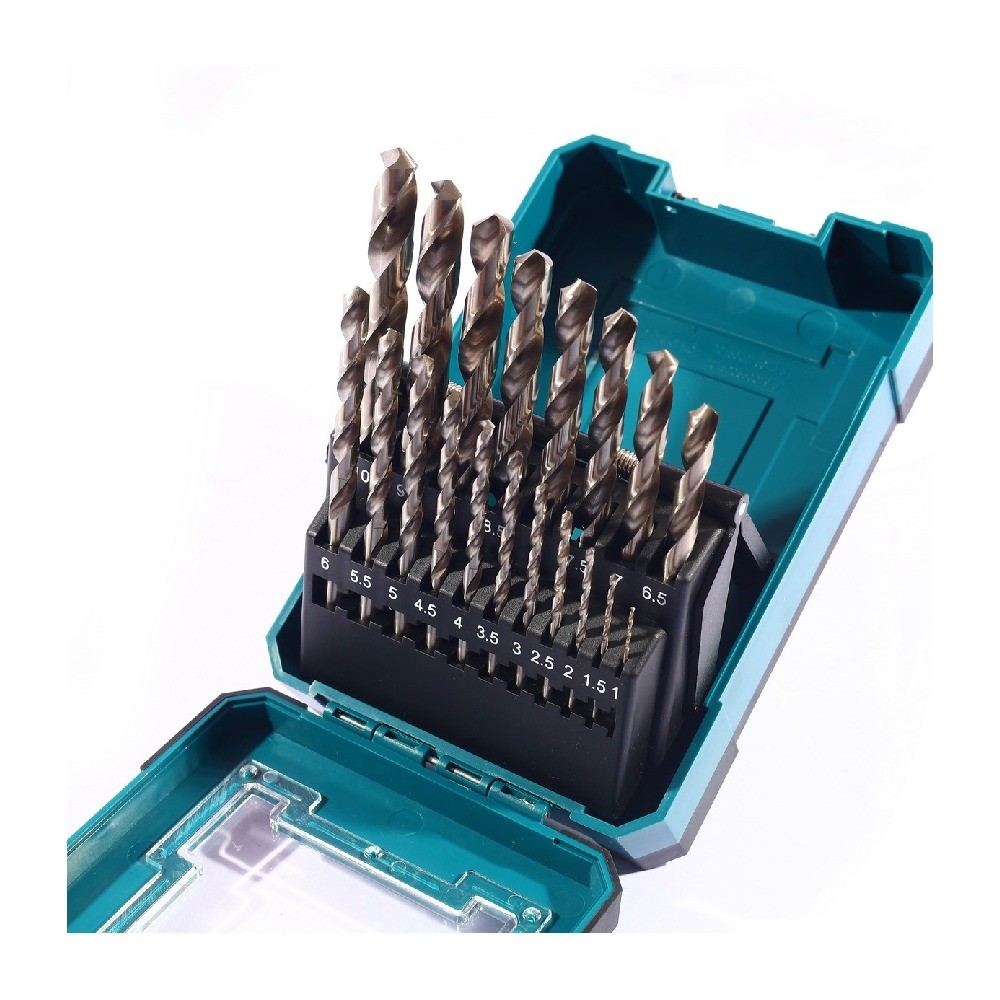 ชุดดอกสว่านเจาะเหล็ก MAKITA D67549  สีเงิน HSSG ขนาด 1010mm19ดอก  