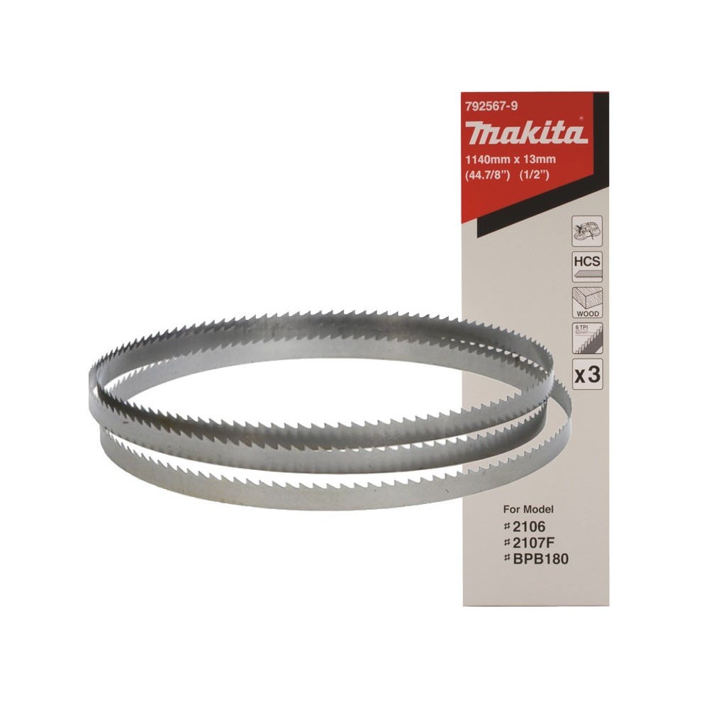 ใบเลื่อยสายพาน MAKITA  7925679  6tpi HCS DPB1802107F
