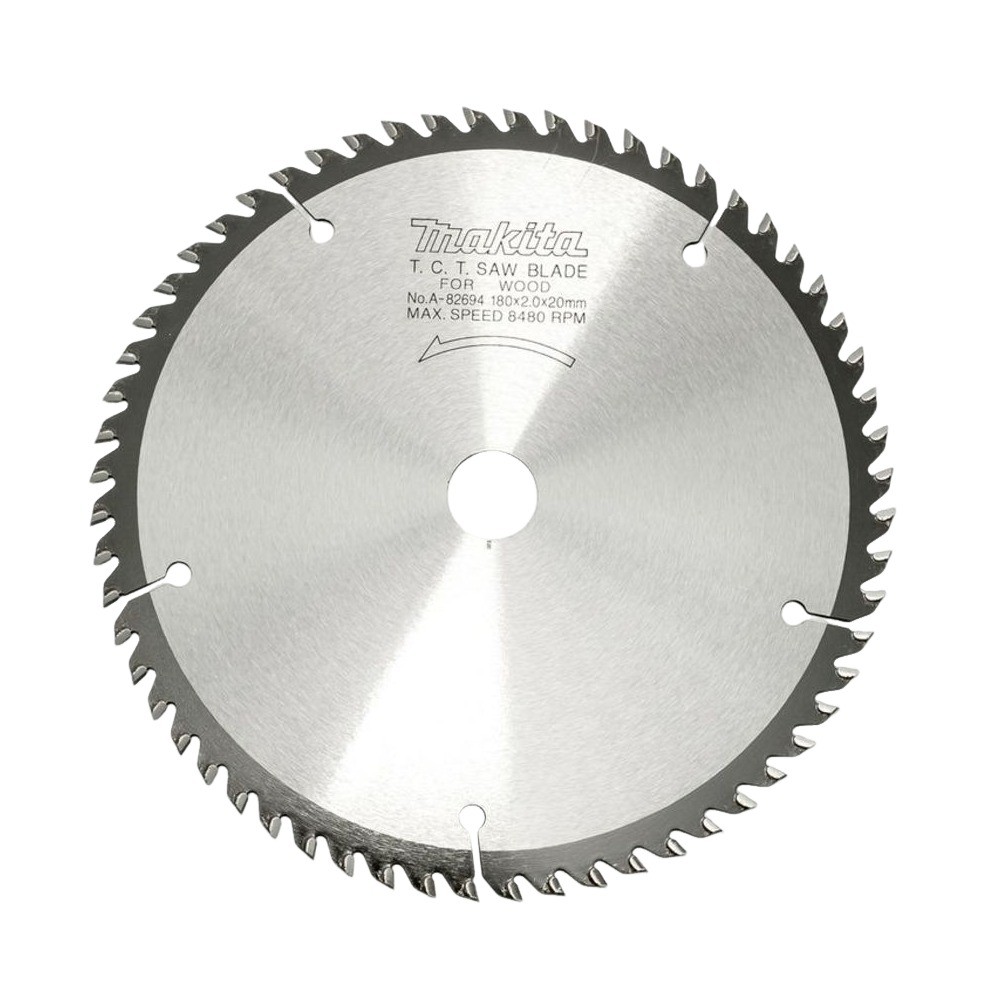 ใบเลื่อยวงเดือน MAKITA  A82694  สำหรับตัดไม้ TCT ขนาด 180x20x60T