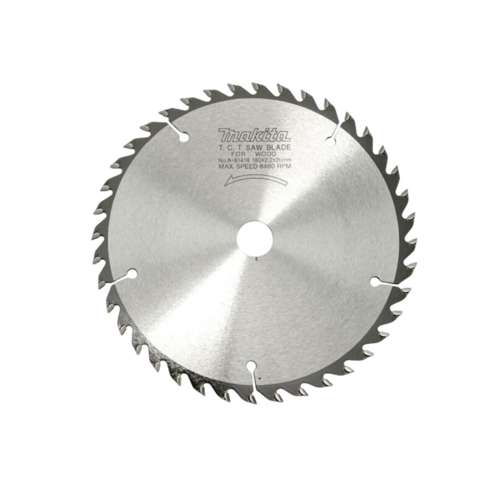 ใบเลื่อยวงเดือน MAKITA A81418 สำหรับตัดไม้ TCT ขนาด 180x20x40T 
