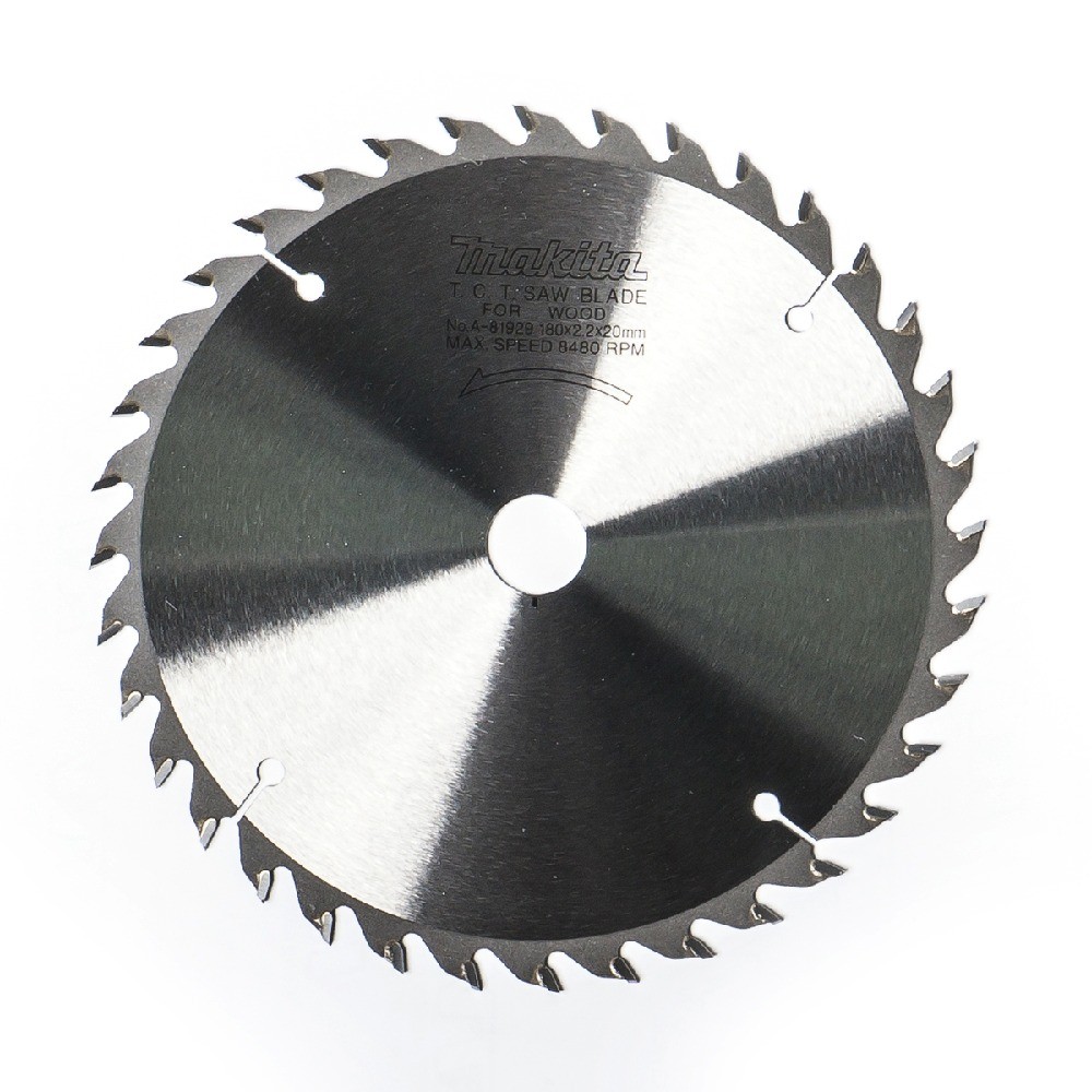 ใบเลื่อยวงเดือน MAKITA A81929 สำหรับตัดไม้  TCT ขนาด 180x20x36T 