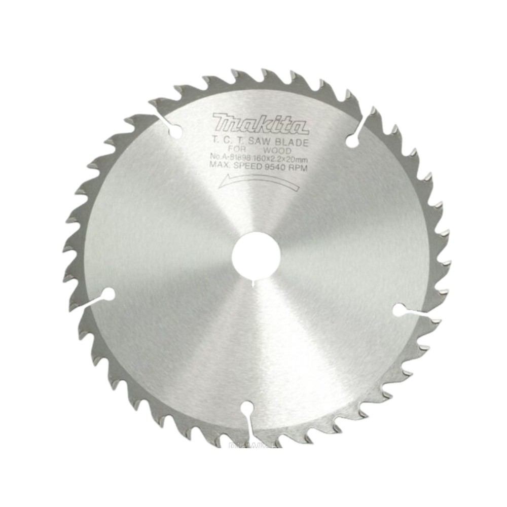 ใบเลื่อยวงเดือน MAKITA  A81898 สำหรับตัดไม้ TCT ขนาด 160x20x40T