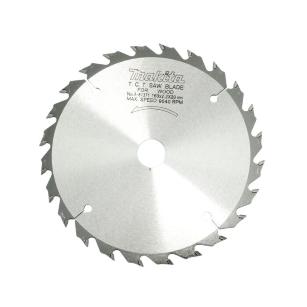 ใบเลื่อยวงเดือน MAKITA  A81371 สำหรับตัดไม้ TCT ขนาด 160x20x24T 
