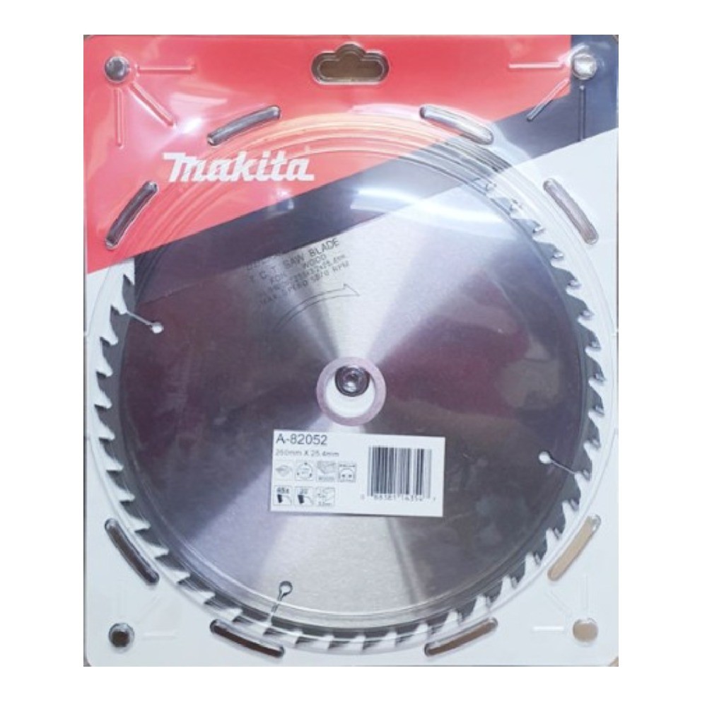 ใบเลื่อยวงเดือน MAKITA  A82052 สำหรับตัดไม้ TCT ขนาด 255×254x48T 