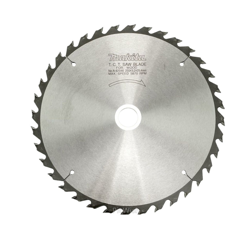 ใบเลื่อยวงเดือน MAKITA  A82046 สำหรับตัดไม้ TCT ขนาด 255×254x36T 
