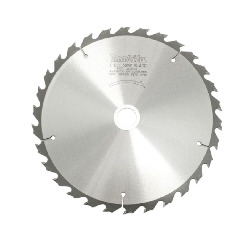 ใบเลื่อยวงเดือน MAKITA A82030 สำหรับตัดไม้  TCT ขนาด 255×254x30T