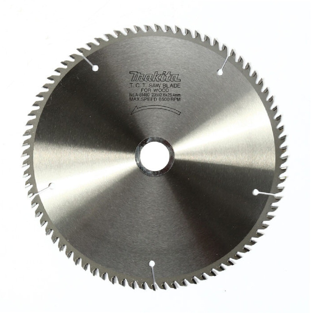 ใบเลื่อยวงเดือน MAKITA  A81480 สำหรับตัดไม้  TCT ขนาด 235×254x80T